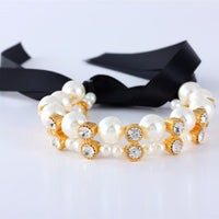 HKM-773587 Bowknot Pearl Pet Collar for Cats and Dogs - Colorful Elegant Jewelry for All Seasons
