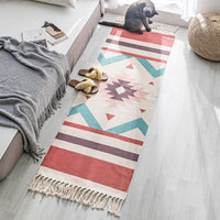 HKM-773779 Nordic Style Imitation Cotton and Linen Tassel Woven Floor Mat Cushion - Available in Unique Patterns and Sizes