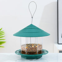 HKM-773971 Transparent Hanging Bird Feeder for Outdoor Garden Use - Automatic Feeding, Green, 300g