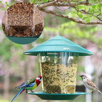 HKM-773971 Transparent Hanging Bird Feeder for Outdoor Garden Use - Automatic Feeding, Green, 300g