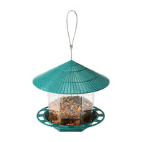 HKM-773971 Transparent Hanging Bird Feeder for Outdoor Garden Use - Automatic Feeding, Green, 300g