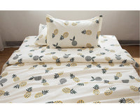 HKM-774035 Cotton Twill Bed Sheet Set with Quilt Cover and Pillowcase - Multiple Sizes Available