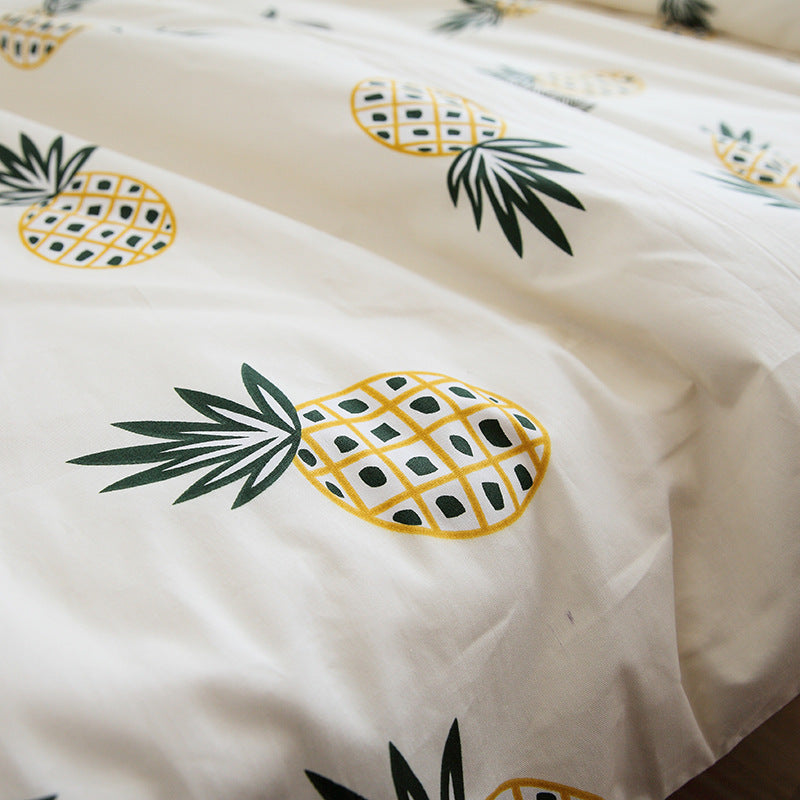 HKM-774035 Cotton Twill Bed Sheet Set with Quilt Cover and Pillowcase - Multiple Sizes Available