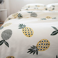 HKM-774035 Cotton Twill Bed Sheet Set with Quilt Cover and Pillowcase - Multiple Sizes Available