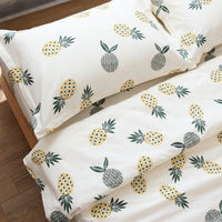 HKM-774035 Cotton Twill Bed Sheet Set with Quilt Cover and Pillowcase - Multiple Sizes Available