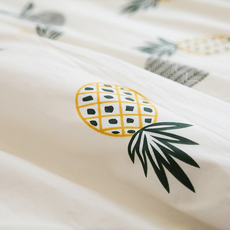 HKM-774035 Cotton Twill Bed Sheet Set with Quilt Cover and Pillowcase - Multiple Sizes Available