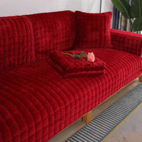 HKM-774035 Thickened Fleece Non-Slip Sofa Cushion Cover in Various Sizes and Colors