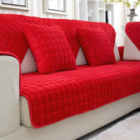 HKM-774035 Thickened Fleece Non-Slip Sofa Cushion Cover in Various Sizes and Colors