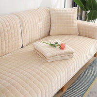 HKM-774035 Thickened Fleece Non-Slip Sofa Cushion Cover in Various Sizes and Colors