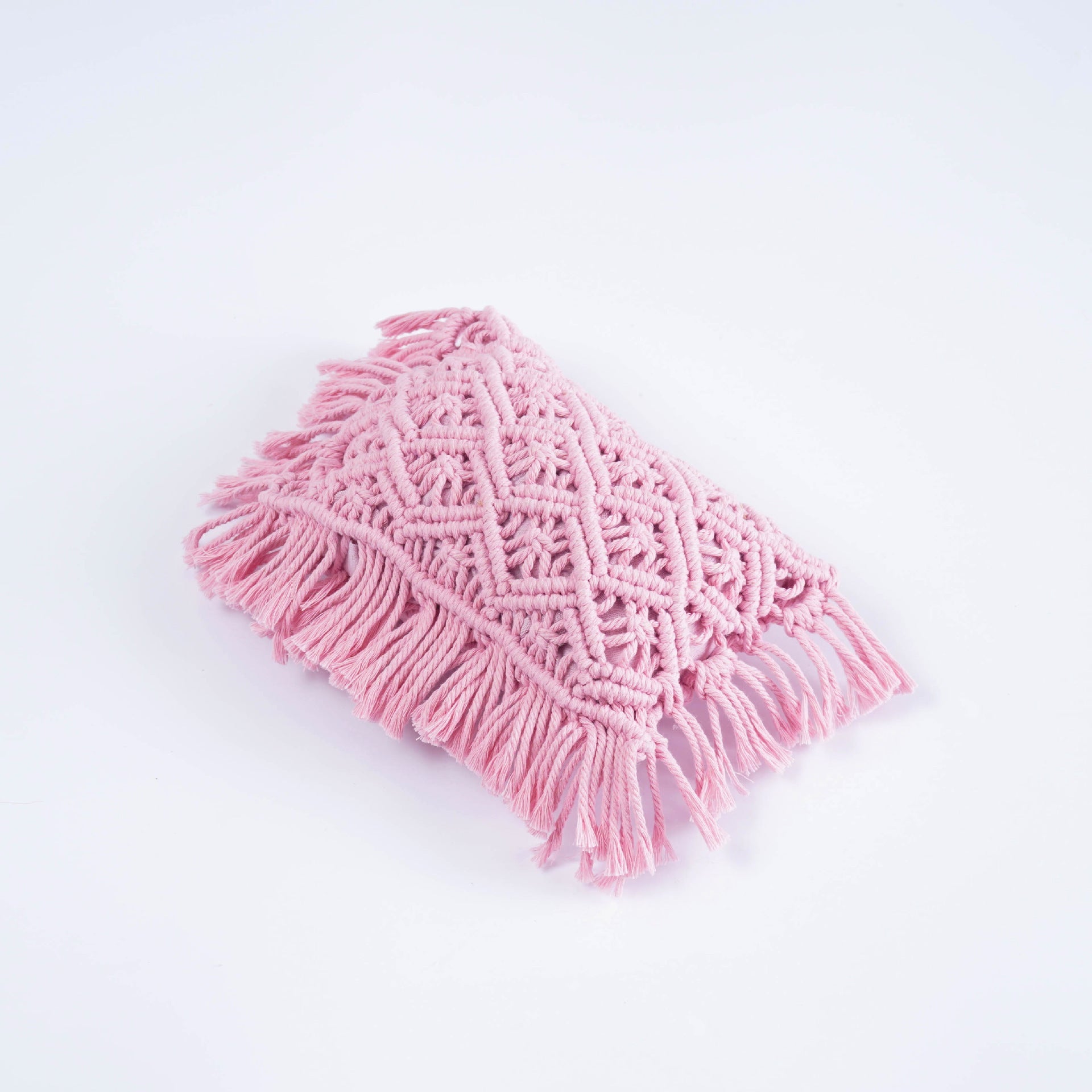 HKM-774099 Hand-Woven Cotton Polyester Tassel Pillow for Infants - Breathable & Warm - Various Colors