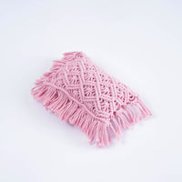 HKM-774099 Hand-Woven Cotton Polyester Tassel Pillow for Infants - Breathable & Warm - Various Colors