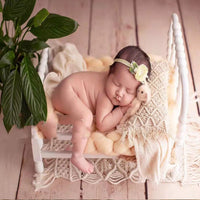 HKM-774099 Hand-Woven Cotton Polyester Tassel Pillow for Infants - Breathable & Warm - Various Colors