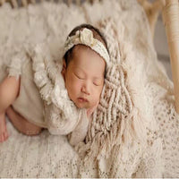 HKM-774099 Hand-Woven Cotton Polyester Tassel Pillow for Infants - Breathable & Warm - Various Colors