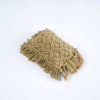 HKM-774099 Hand-Woven Cotton Polyester Tassel Pillow for Infants - Breathable & Warm - Various Colors