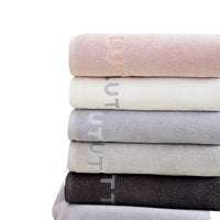 HKM-774291 Plus-sized Thickened Absorbent Bath Towel in White, Pink, Gray, Light Gray, and Dark Gray - Combed Cotton Material
