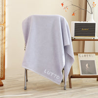 HKM-774291 Plus-sized Thickened Absorbent Bath Towel in White, Pink, Gray, Light Gray, and Dark Gray - Combed Cotton Material