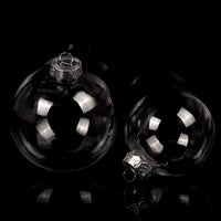 HKM-774483 Transparent Decorative Christmas Balls - 6cm, 8cm, 10cm Sizes in PET Plastic