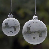 HKM-774483 Transparent Decorative Christmas Balls - 6cm, 8cm, 10cm Sizes in PET Plastic