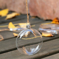 HKM-774483 Transparent Decorative Christmas Balls - 6cm, 8cm, 10cm Sizes in PET Plastic