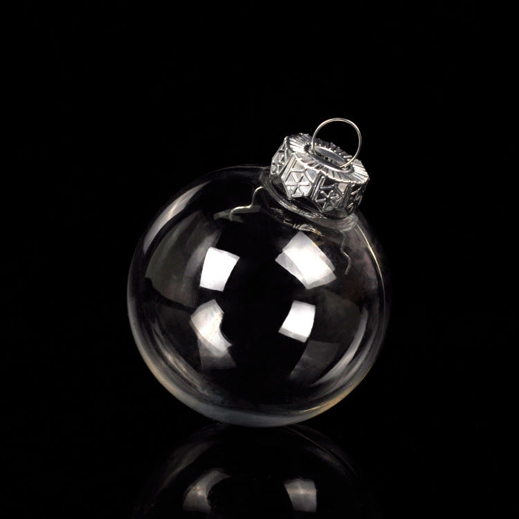 HKM-774483 Transparent Decorative Christmas Balls - 6cm, 8cm, 10cm Sizes in PET Plastic