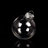 HKM-774483 Transparent Decorative Christmas Balls - 6cm, 8cm, 10cm Sizes in PET Plastic