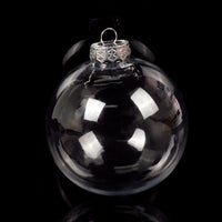 HKM-774483 Transparent Decorative Christmas Balls - 6cm, 8cm, 10cm Sizes in PET Plastic