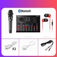 HKM-774611 Universal USB Capacitor Microphone with V8S Sound Card and Accessories for Computers and Home Use