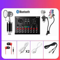 HKM-774611 Universal USB Capacitor Microphone with V8S Sound Card and Accessories for Computers and Home Use
