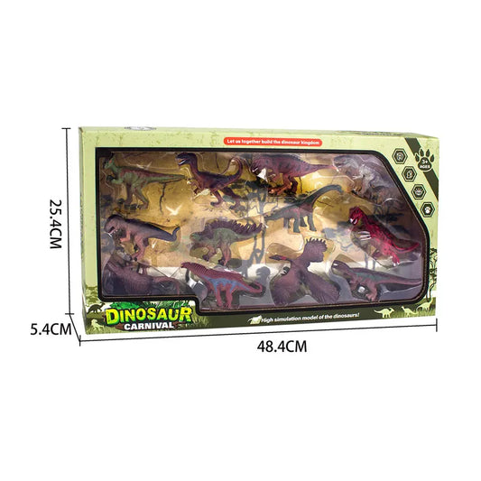 HKM-774675 12-Piece Educational Dinosaur Toy Set for Kids - PVC Animal Figures