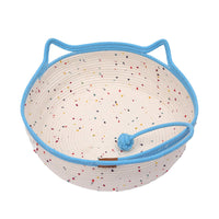 HKM-774675 Cotton and Hemp Rope Cat Nest Mat with Optional Toy Ball for Comfortable Pet Bedding
