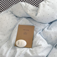 HKM-774675 Washed Cotton Contrast Color Bed Set - Four-Piece Simple Style Bedding for Various Bed Sizes