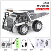 HKM-774867 Remote Control Excavator Toy with 9 Channels - Alloy Engineering Vehicle for Kids Ages 2 and Up