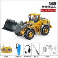 HKM-774867 Remote Control Excavator Toy with 9 Channels - Alloy Engineering Vehicle for Kids Ages 2 and Up