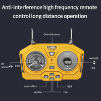 HKM-774867 Remote Control Excavator Toy with 9 Channels - Alloy Engineering Vehicle for Kids Ages 2 and Up