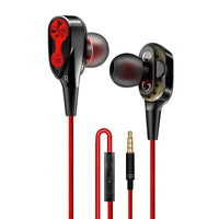 HKM-774931 Dual Motion In-Ear Sports Headphones with Mic - Wired, 3.5mm Audio Jack, Perfect for Music and Calls