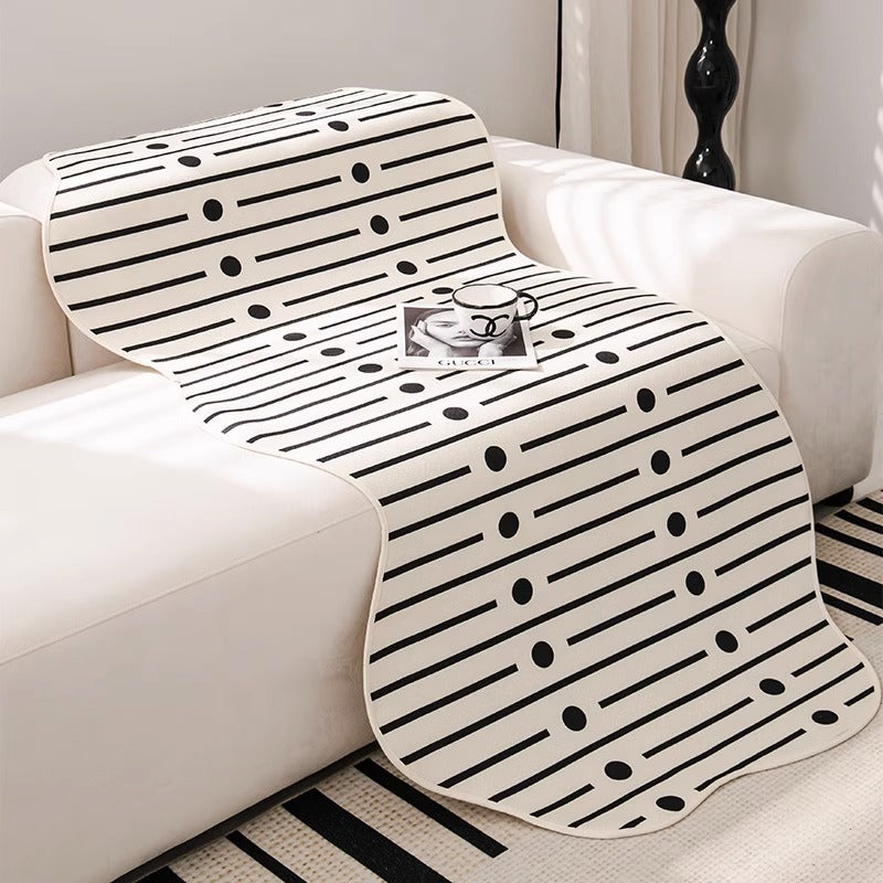 HKM-774931 Modern Light Luxury Sofa Cushion Cover - Striped Design in Vertical Points, Multiple Sizes Available