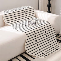HKM-774931 Modern Light Luxury Sofa Cushion Cover - Striped Design in Vertical Points, Multiple Sizes Available