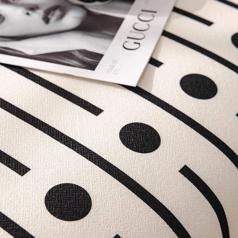 HKM-774931 Modern Light Luxury Sofa Cushion Cover - Striped Design in Vertical Points, Multiple Sizes Available