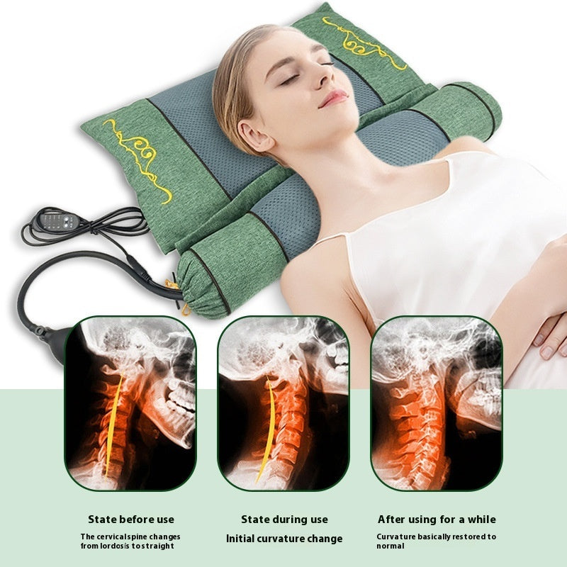 HKM-774995 Detachable Inflatable Electric Heating Pillow for Health Massage