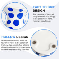 HKM-775059 Elevated Ceramic Cat Bowl with Tilted Design for Comfort and Reduced Neck Strain