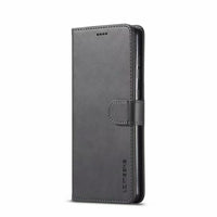 HKM-775123 Leather Wallet Case for Samsung, Apple, Huawei, Xiaomi - Magnetic Closure, Calf Pattern, Multiple Colors Available