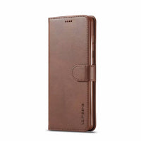 HKM-775123 Leather Wallet Case for Samsung, Apple, Huawei, Xiaomi - Magnetic Closure, Calf Pattern, Multiple Colors Available