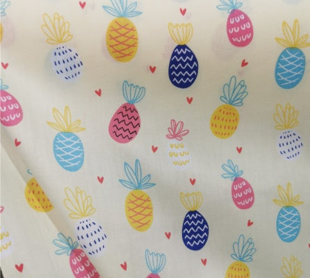 HKM-775187 Cotton Fabric with Assorted Fruit Print - 100% Cotton, 160cm Wide