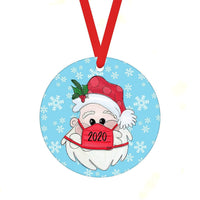 HKM-775315 Hanging Wooden Pendant Ornament for Christmas Decor - Pastoral Plant Design