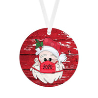 HKM-775315 Hanging Wooden Pendant Ornament for Christmas Decor - Pastoral Plant Design