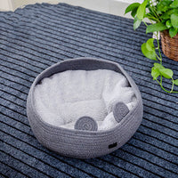 HKM-775315 Universal Removable Polyester Pet Nest for Cats and Small Animals - Milky White & Dark Gray