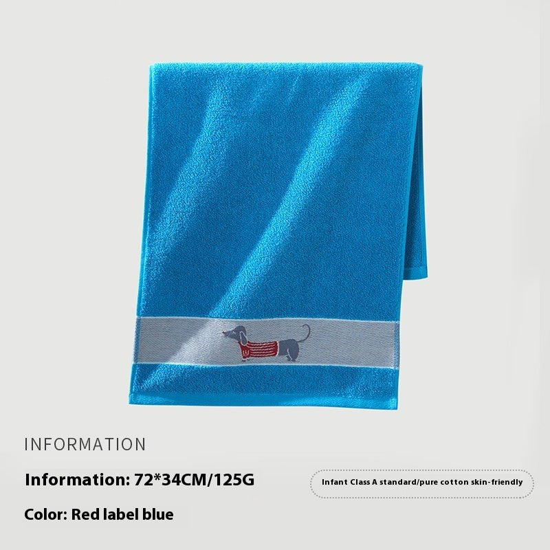 HKM-775443 Soft Pure Cotton Cartoon Face Towel – Water Absorbent in Multiple Colors