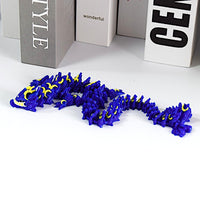 HKM-775507 Celestial Flying Moon Dragon Decorative Sculpture - Mythical Charm for Home Decor
