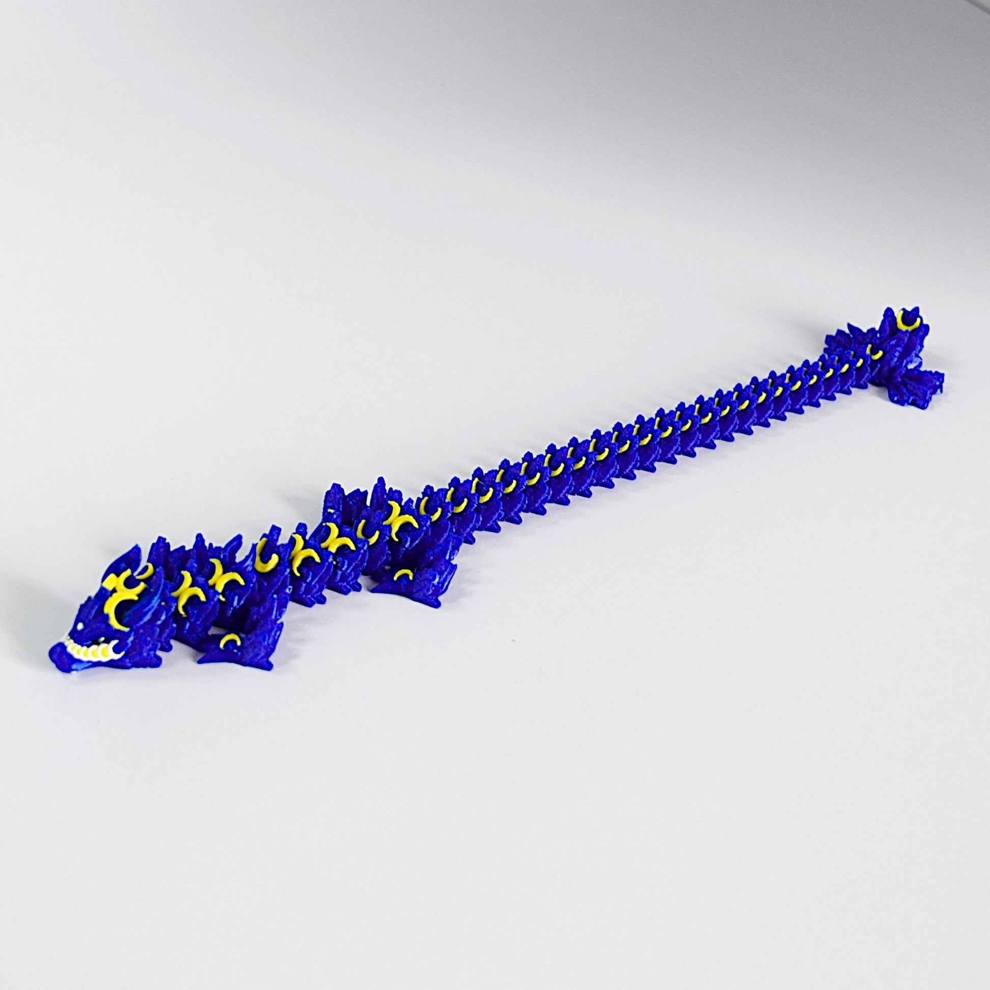 HKM-775507 Celestial Flying Moon Dragon Decorative Sculpture - Mythical Charm for Home Decor