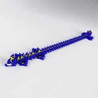HKM-775507 Celestial Flying Moon Dragon Decorative Sculpture - Mythical Charm for Home Decor